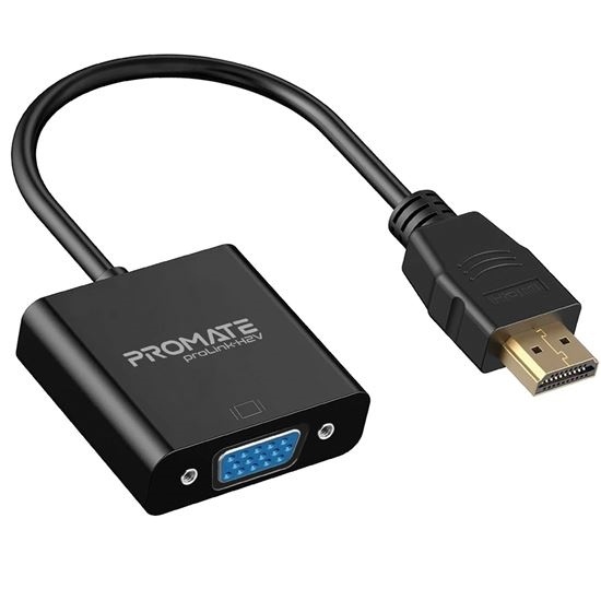 Promate ProLink-H2V HDMI to VGA Adaptor Kit (Black)
