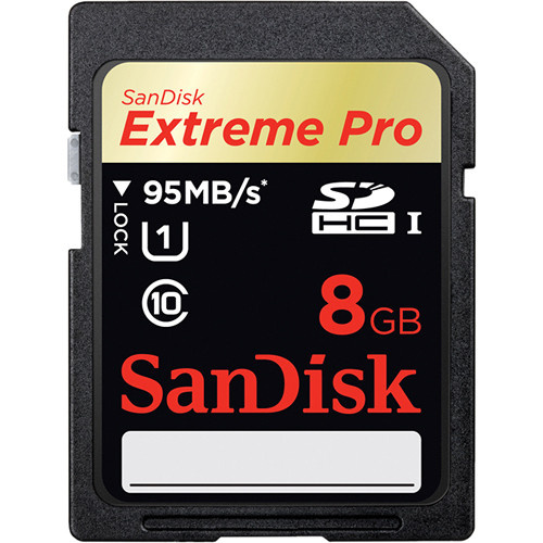 SanDisk Extreme Pro SDHC 8GB Memory Card (95 MB/s)