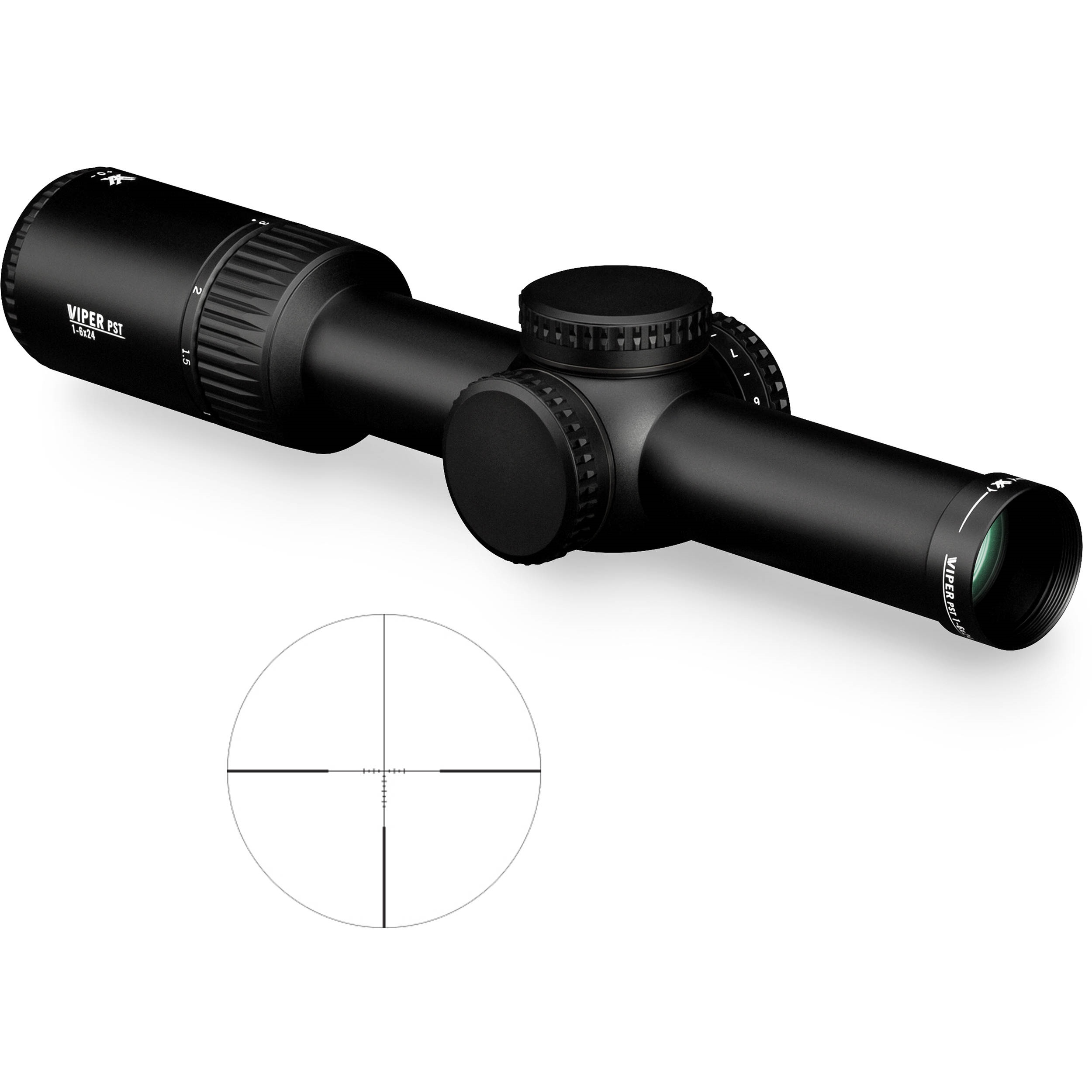 Vortex 1-6x24 Viper PST Gen II Riflescope (VMR-2 MRAD Illuminated Reticle, Matte Black)