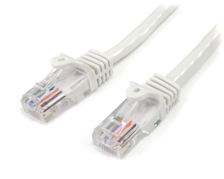 StarTech Snagless UTP Cat5e Patch Cable (White, 2m)