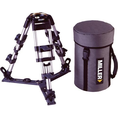 Miller Baby Aluminum 2-Stage Tripod Legs (100mm Bowl) with On-Ground Spreader and Carry Case