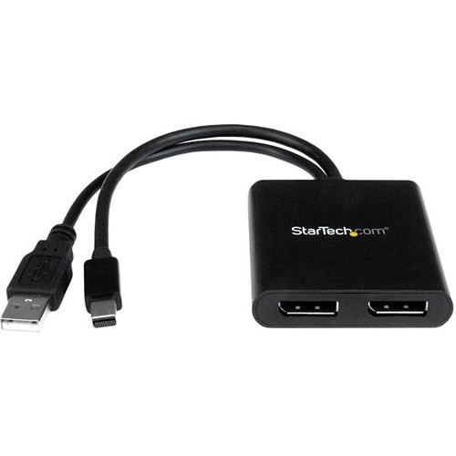 StarTech Mini DisplayPort Male to Dual DisplayPort Female MST Hub (USB Powered)