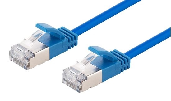 DYNAMIX Cat6A S/FTP Slimline Shielded 10G Patch Lead (Blue, 2.5m)