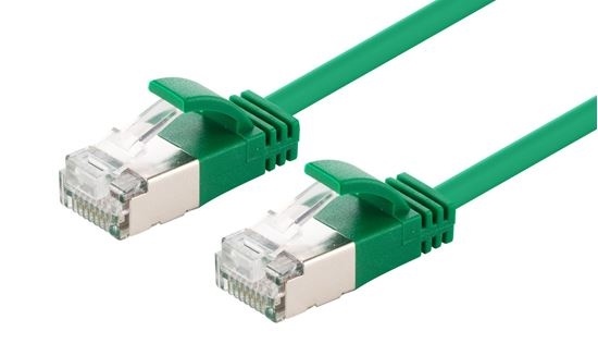 DYNAMIX Cat6A S/FTP Slimline Shielded 10G Patch Lead (Green, 2m)