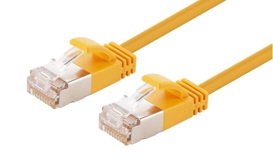 DYNAMIX Cat6A S/FTP Slimline Shielded 10G Patch Lead (Yellow, 3m)