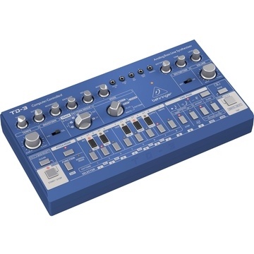 Behringer TD-3 Analog Bass Line Synthesizer (Blue) And Decksaver Behringer TD-3 Cover (Bundle)