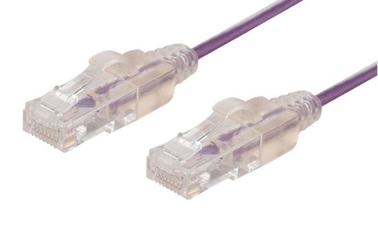 DYNAMIX Cat6A 10G Slimline Component Level UTP Patch Lead (Purple, 0.25m)