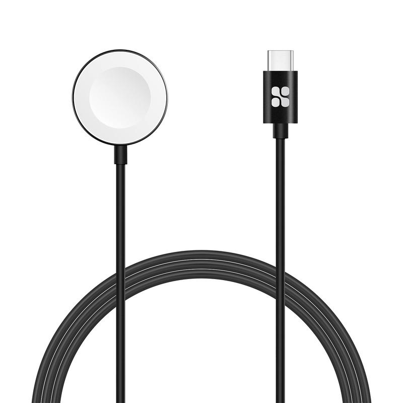 Promate AuraCord-C USB Charging Cable for Apple Watch (Black)