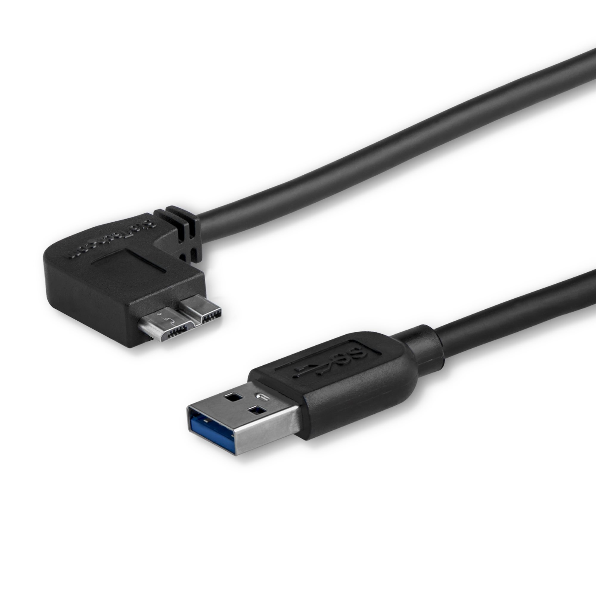 StarTech Slim Micro USB 3.0 Cable - M/M Left Angle (0.5m)