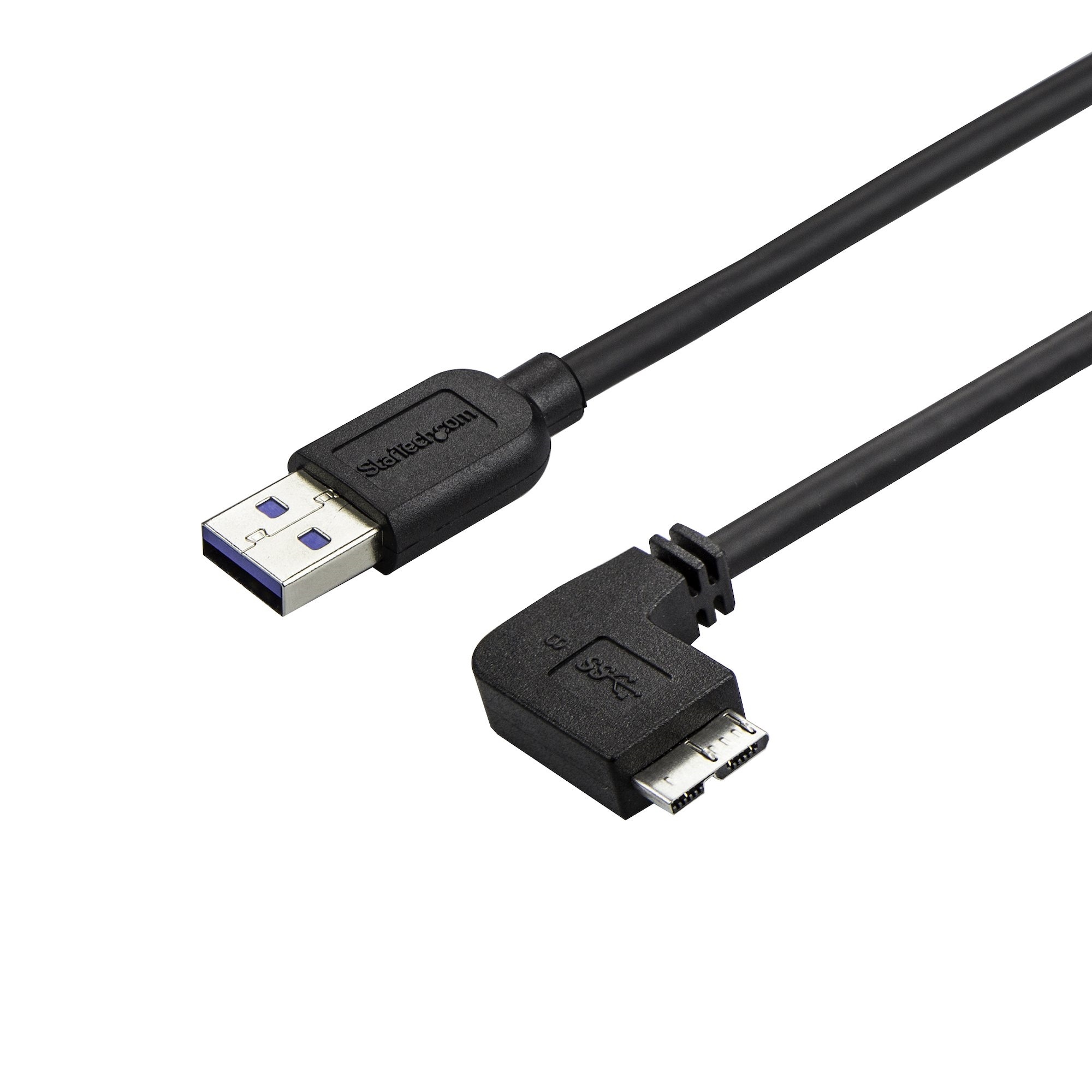 StarTech Slim Micro USB 3.0 Cable - M/M Right Angle (0.5m)