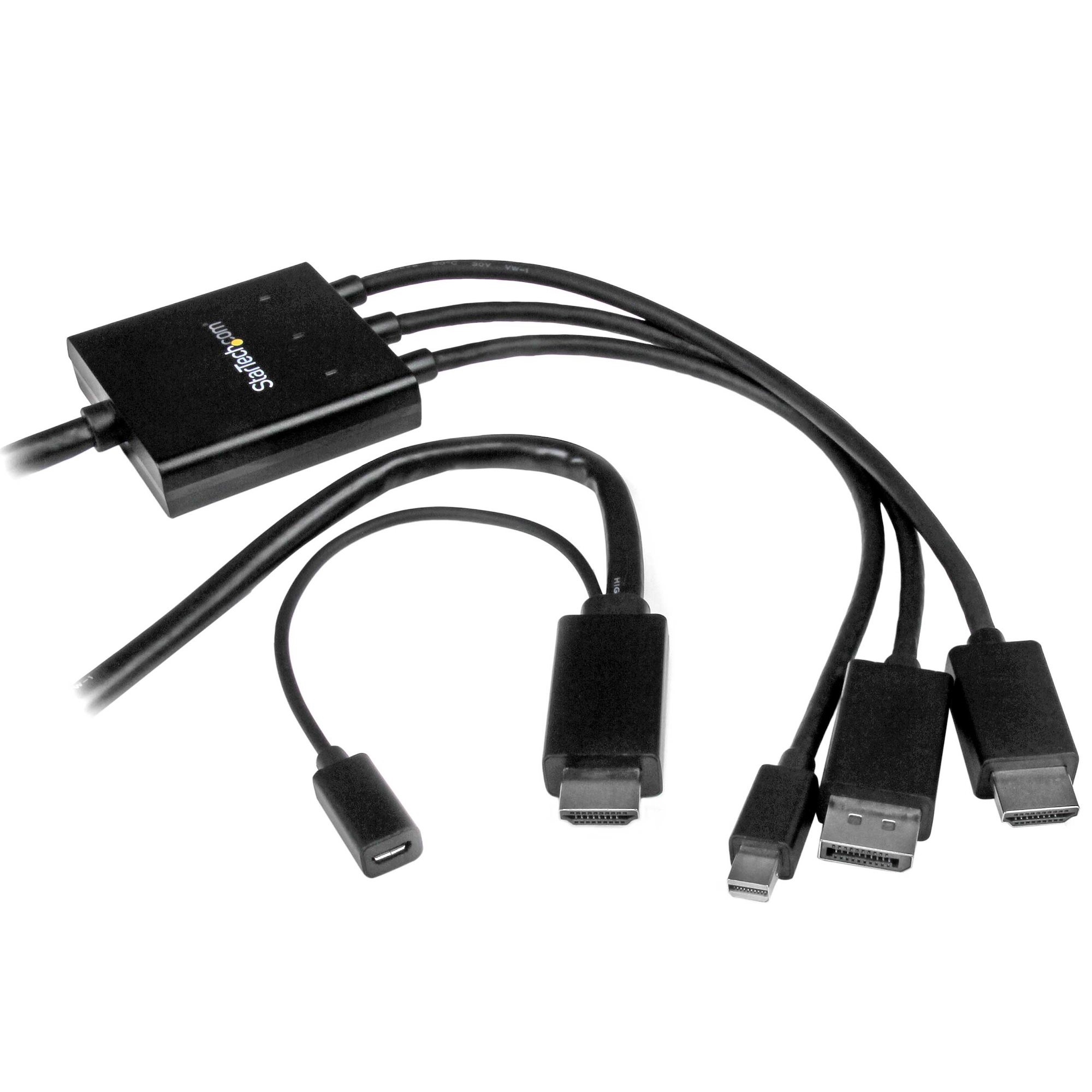 StarTech HDMI, DisplayPort or Mini DisplayPort to HDMI Converter Cable (2m)
