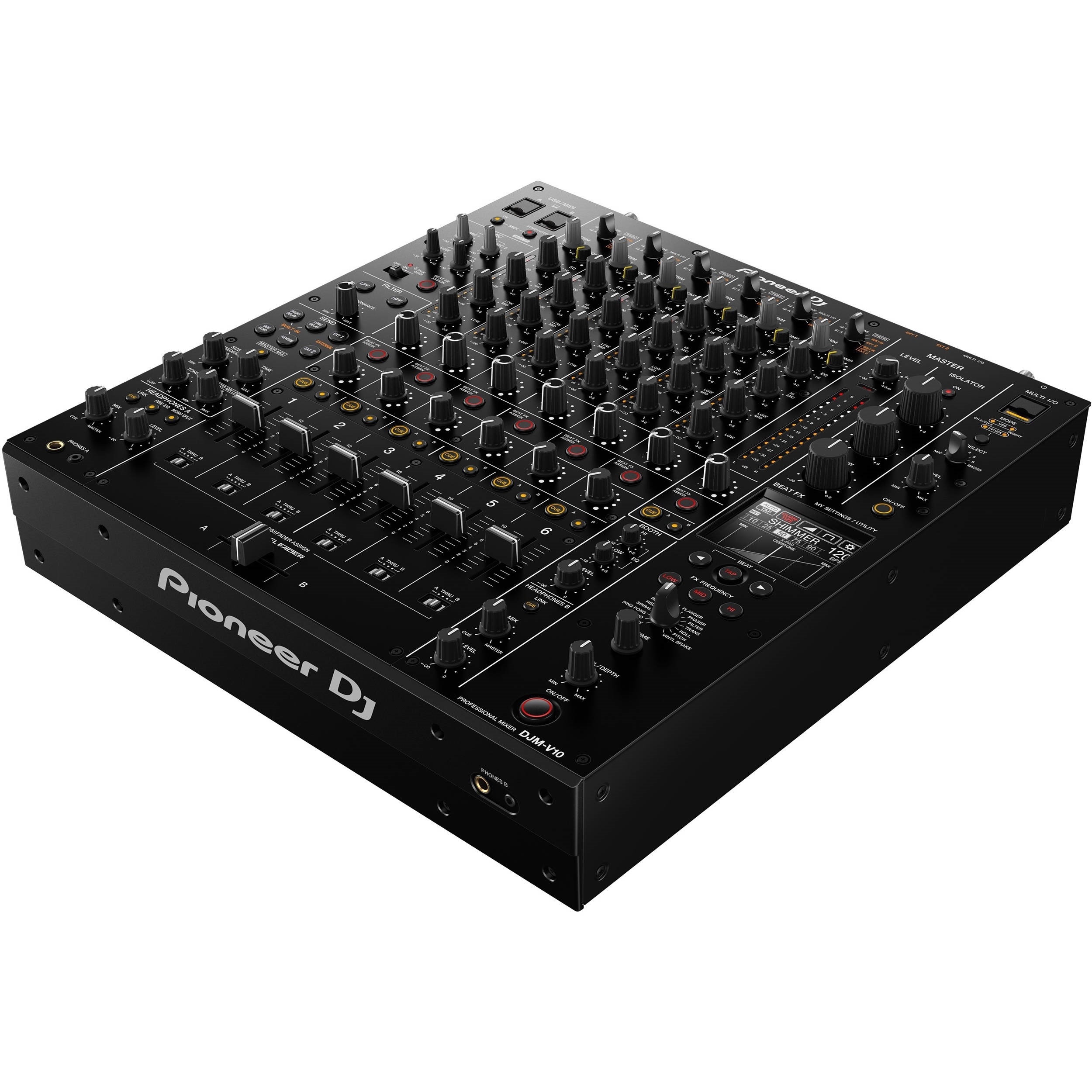 Pioneer DJ DJM-V10 6-Channel Professional DJ Mixer & Decksaver Pioneer DJ V10 Cover (Bundle)