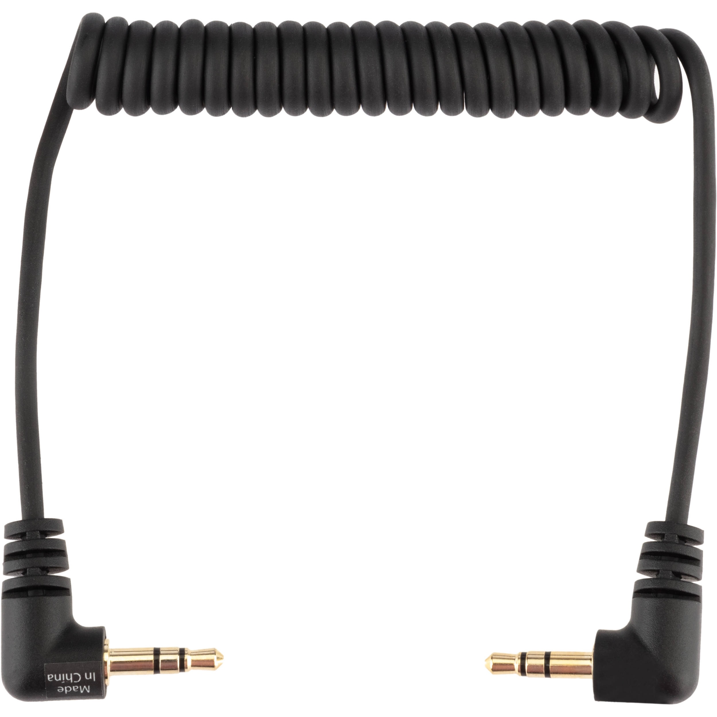 Kopul CMX-RC30 Right-Angle Coiled Stereo Mini Cable (Black, 20 to 76cm)