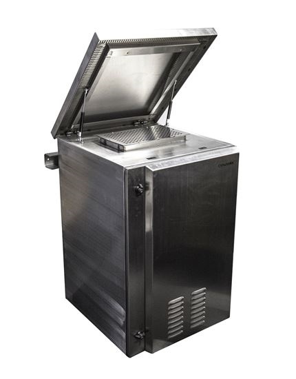 DYNAMIX 18RU Stainless Vented Outdoor Wall Mount Cabinet (610 x 625 x 515mm, Silver)