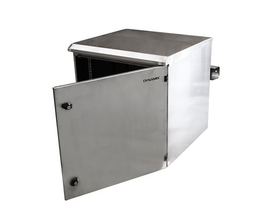 DYNAMIX 9RU Stainless Outdoor Wall Mount Cabinet (610 x 425 x 440mm, Silver)