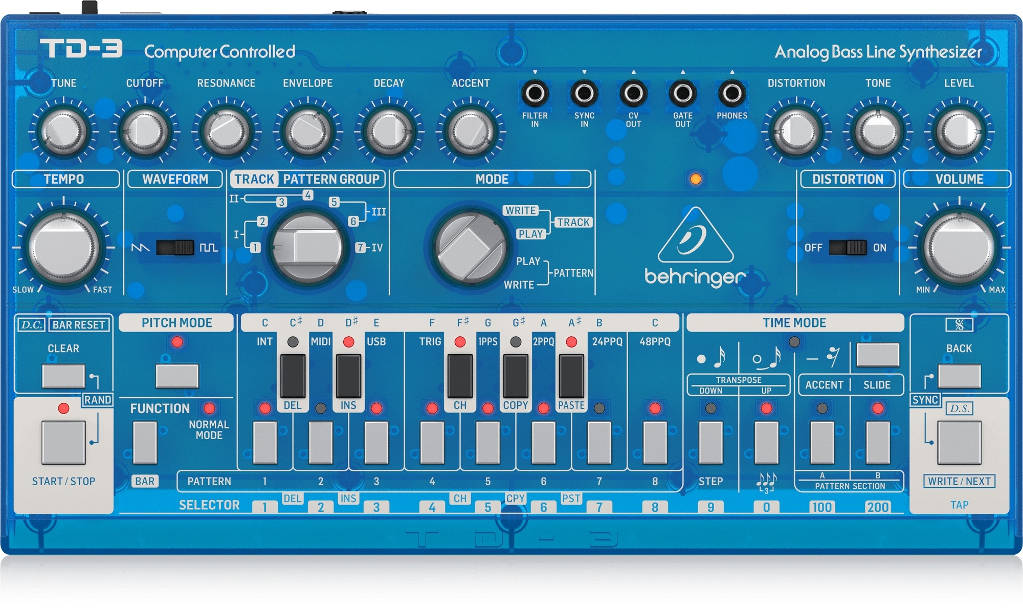 Behringer TD-3 Analog Bass Line Synthesizer (Blueberry)