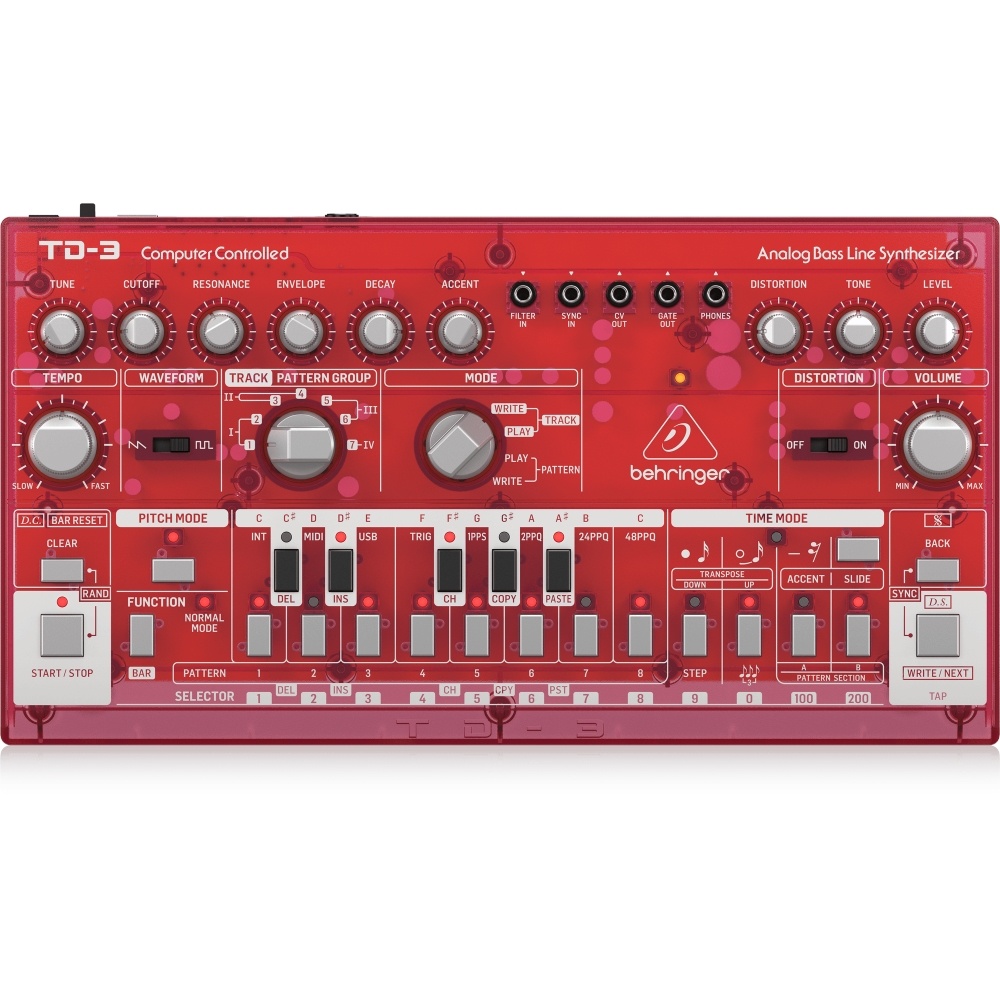 Behringer TD-3 Analog Bass Line Synthesizer (Strawberry)