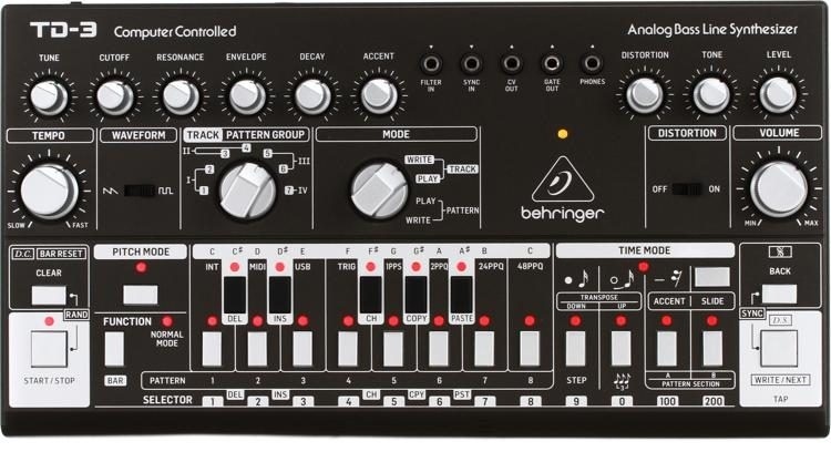 Behringer TD-3 Analog Bass Line Synthesizer (Black)