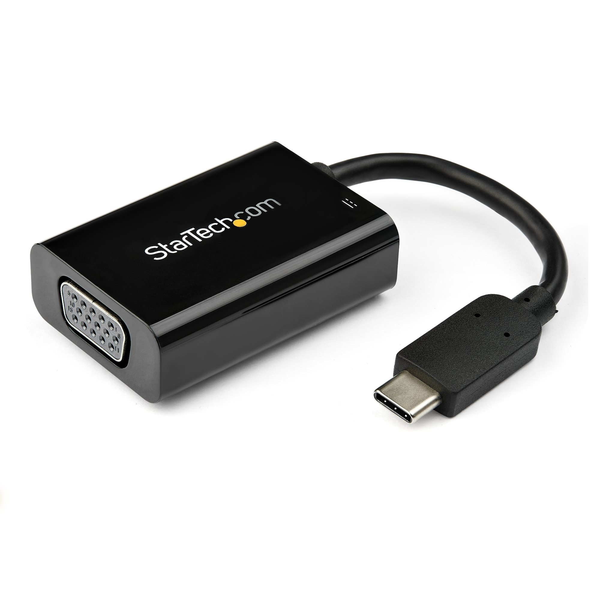 StarTech USB C to VGA Adapter with Power Delivery (Black)