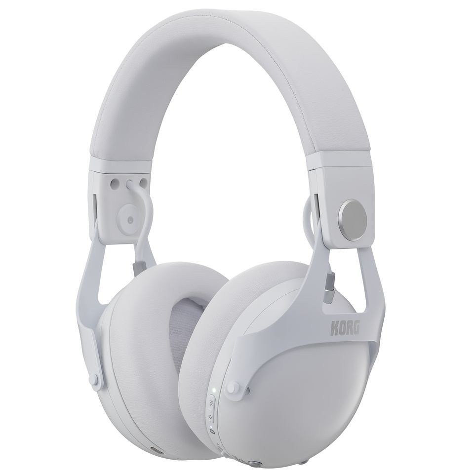 Korg NC-Q1 Active Noise Cancelling DJ Headphones With Bluetooth (White)