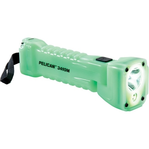 Pelican 3410M Right-Angle Photoluminescent LED Flashlight with Magnet Clip