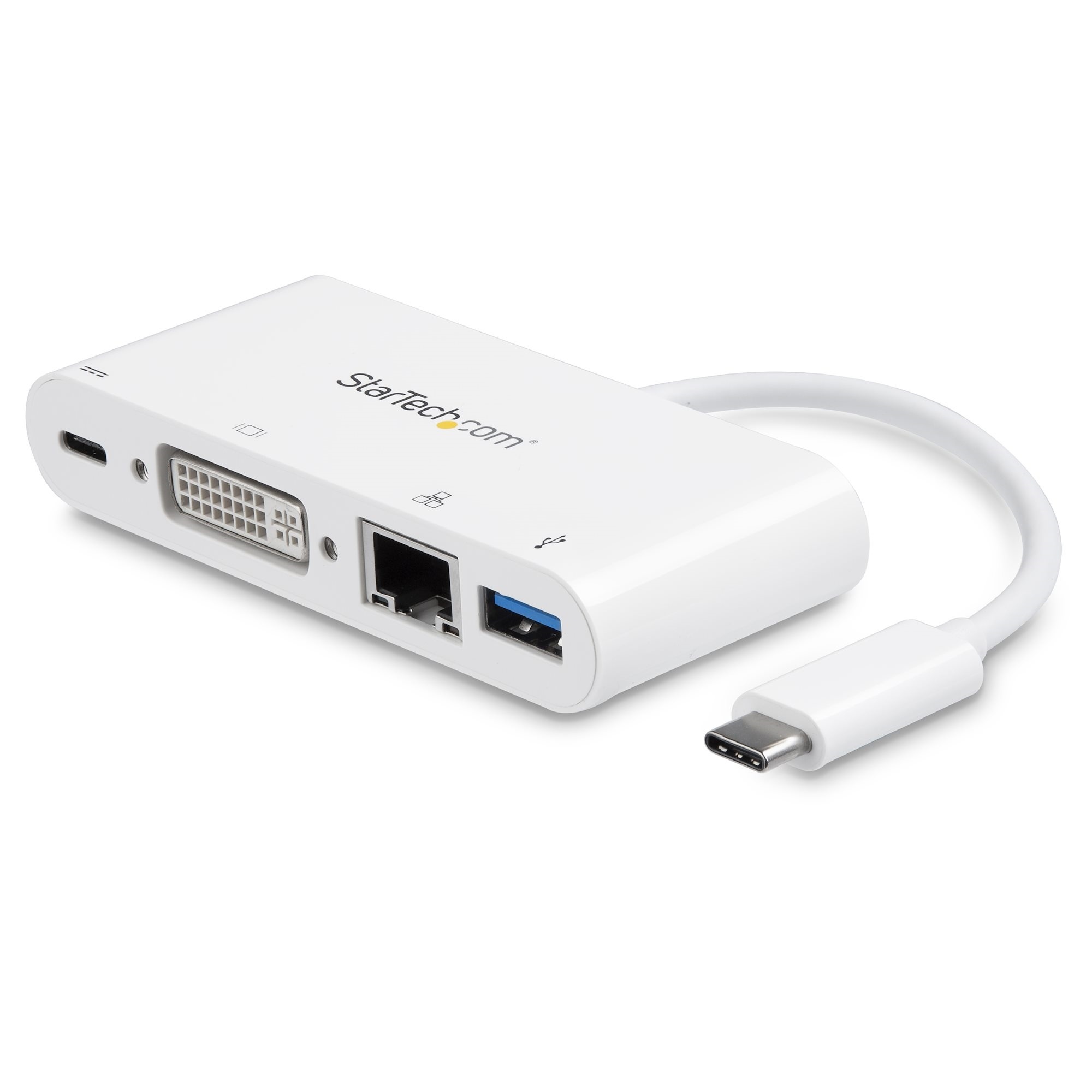 StarTech USB-C Multiport Adapter - PD - DVI - GbE