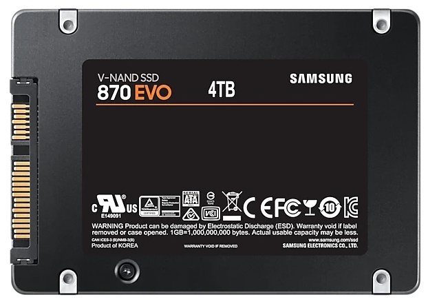 Samsung 4TB 870 EVO SATA III 2.5 Internal SSD NZ