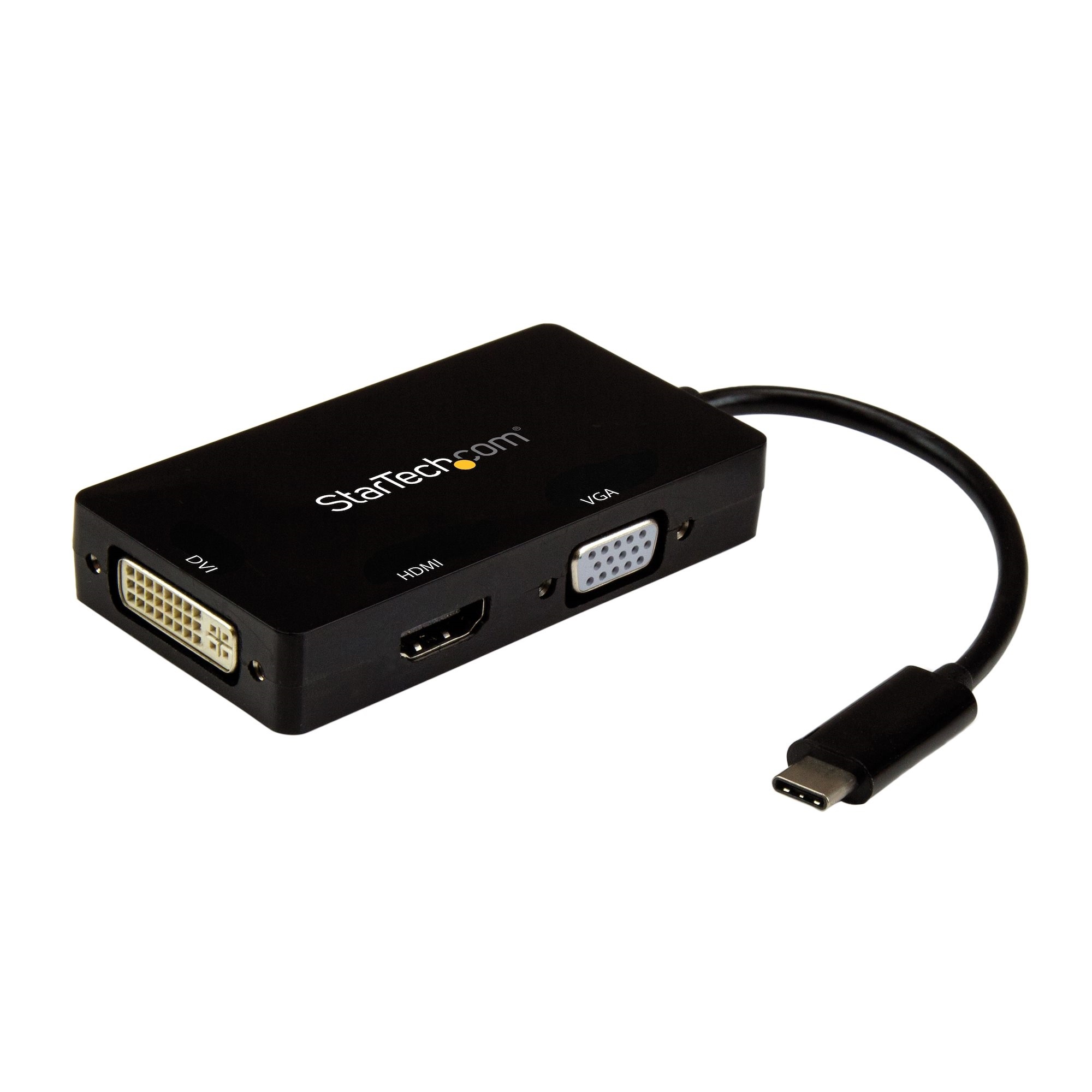 StarTech USB-C Multiport Video Adapter 3-in-1 4K 30Hz (Black)