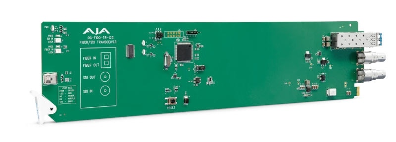 AJA OpenGear 12G-SDI/LC Single Mode LC Fiber Transceiver