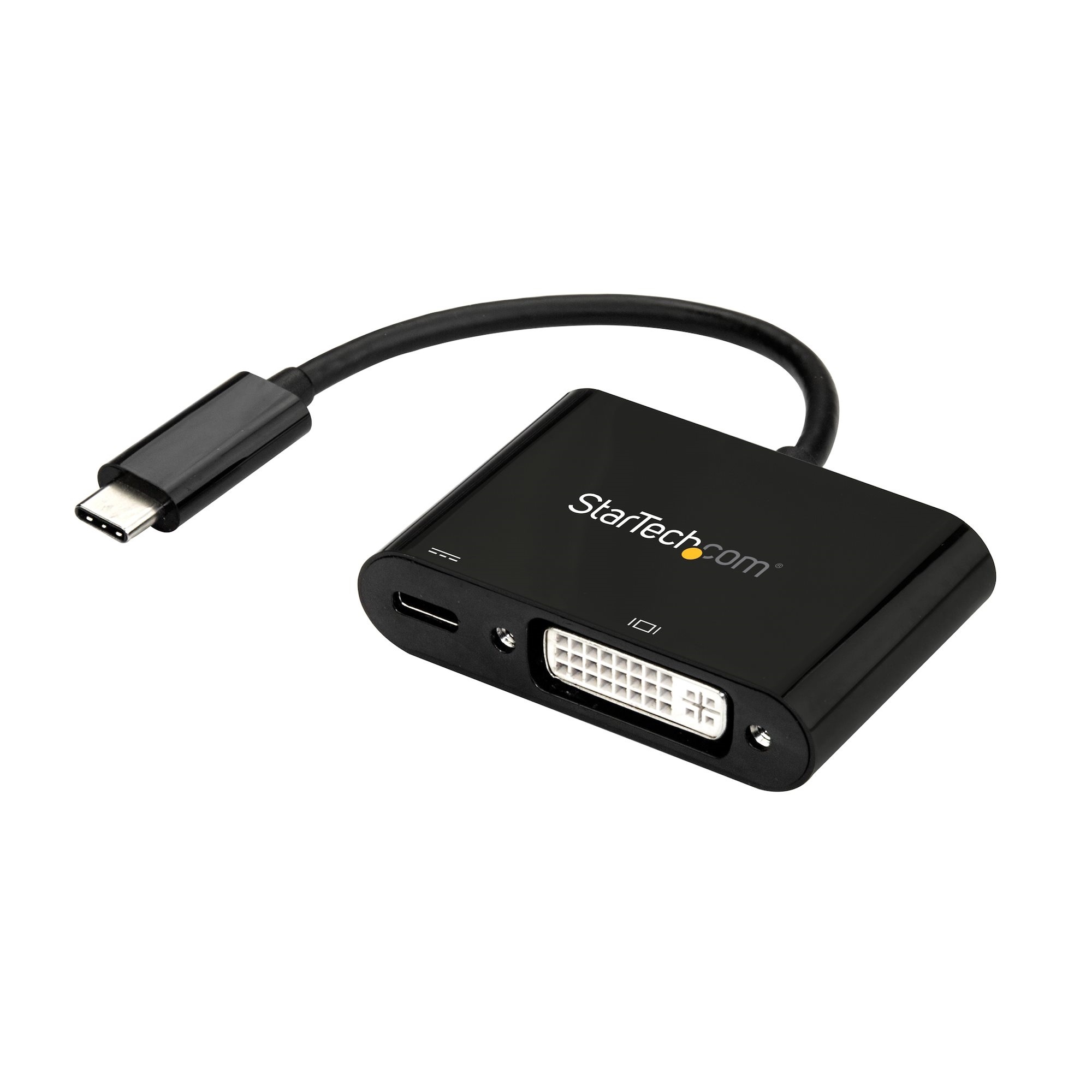 StarTech USB-C to DVI Adapter with Power Delivery (Black)