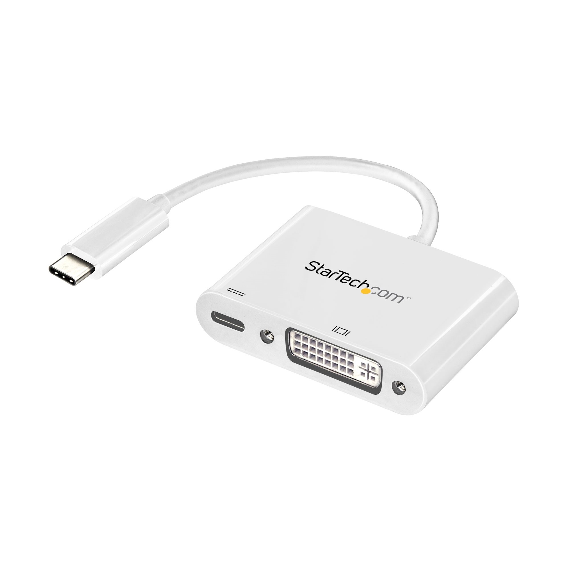 StarTech USB-C to DVI Adapter with Power Delivery (White)