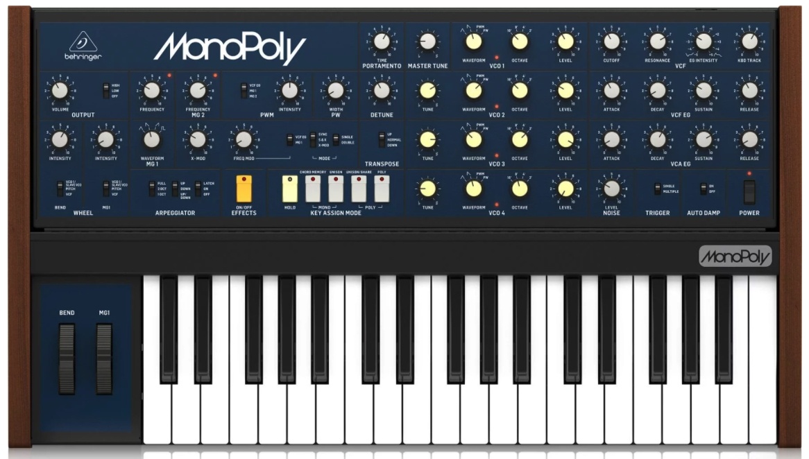 Behringer MonoPoly 4-voice Analog Synthesiser