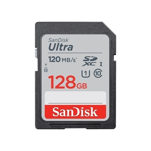 SanDisk 128GB Ultra SDXC Class 10 UHS-I 120 MB/s Memory Card