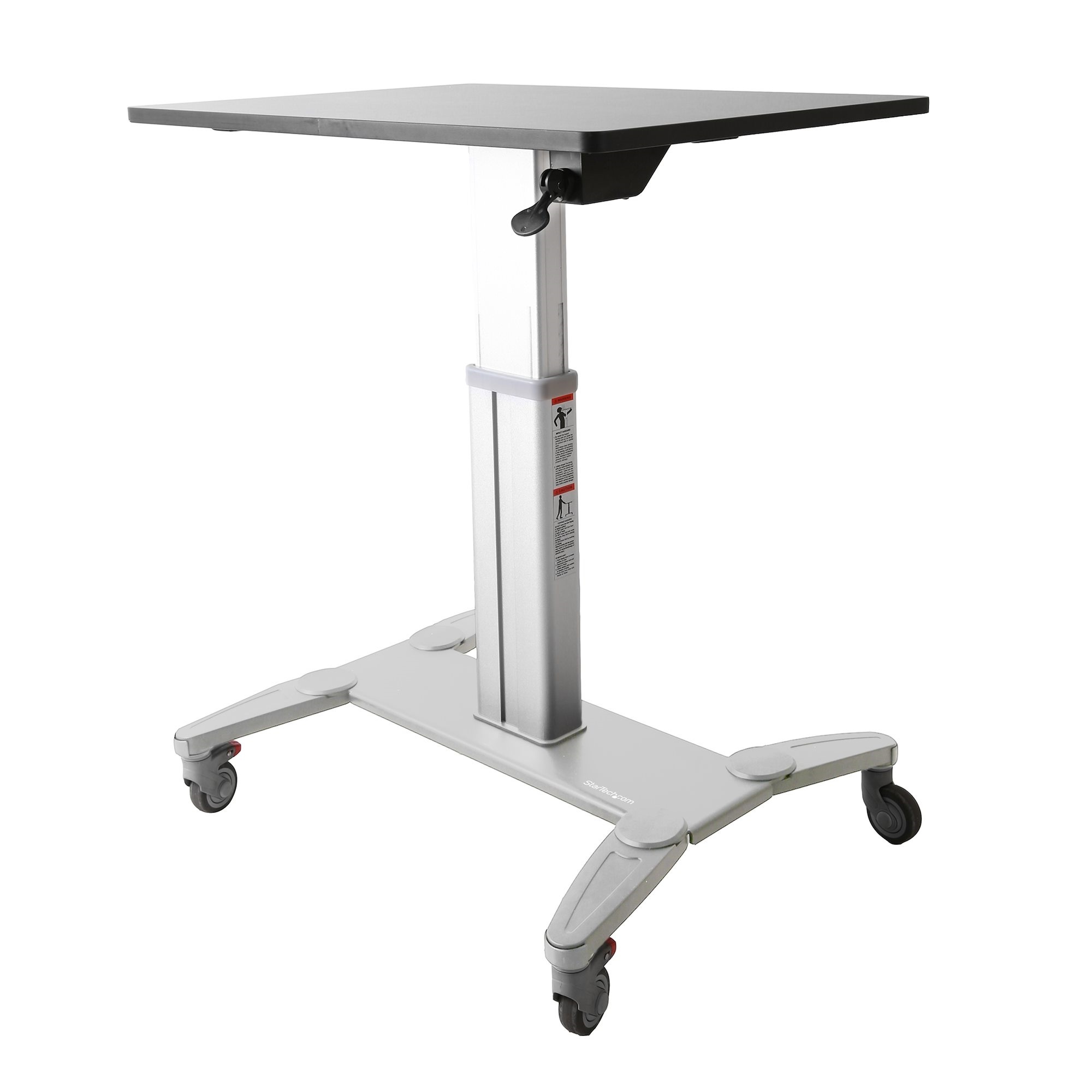 StarTech Portable Sit Stand Ergonomic Height Adjustable Cart on Wheels