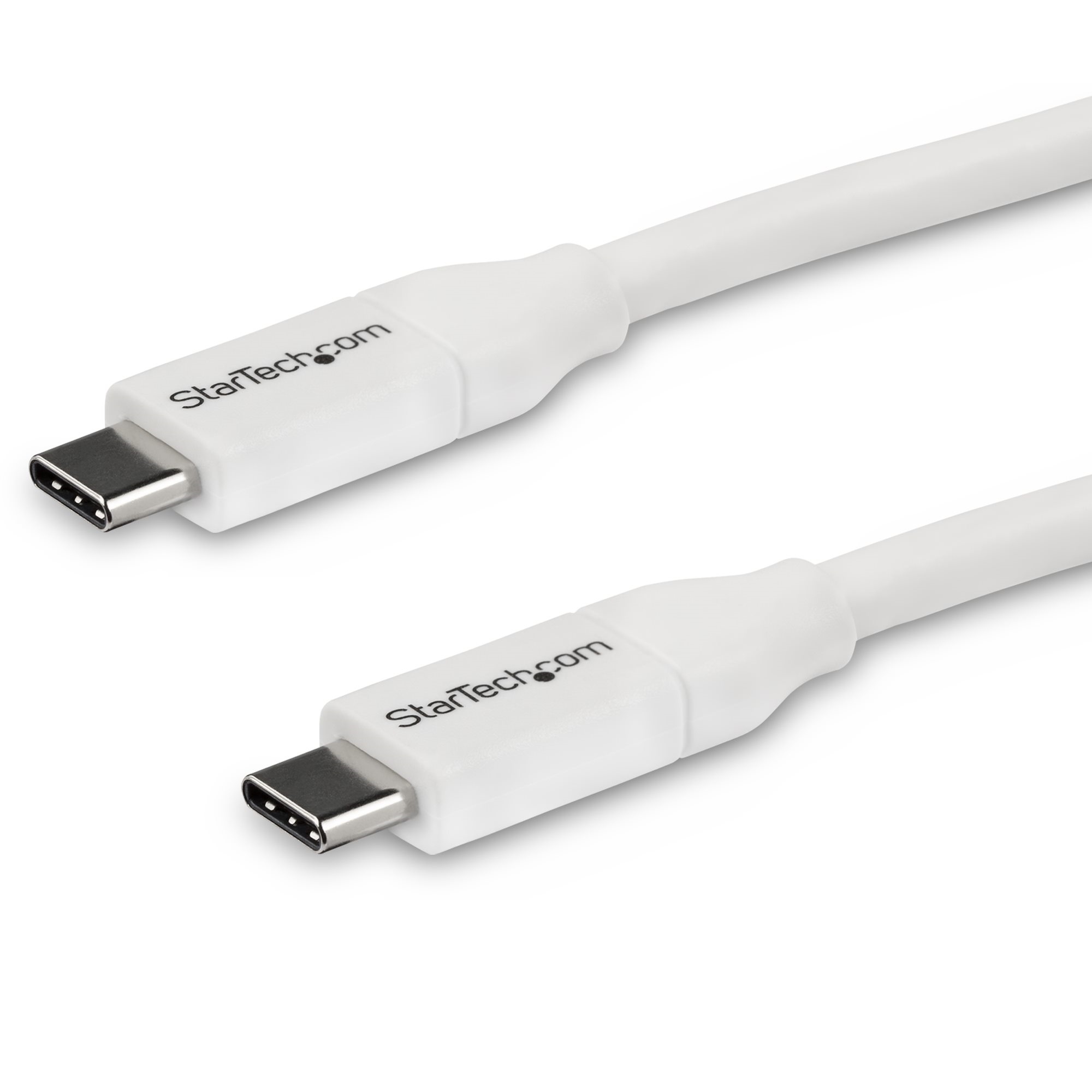 StarTech USB C Cable w/ 5A PD - USB 3.1 10Gbps (0.5m, White)
