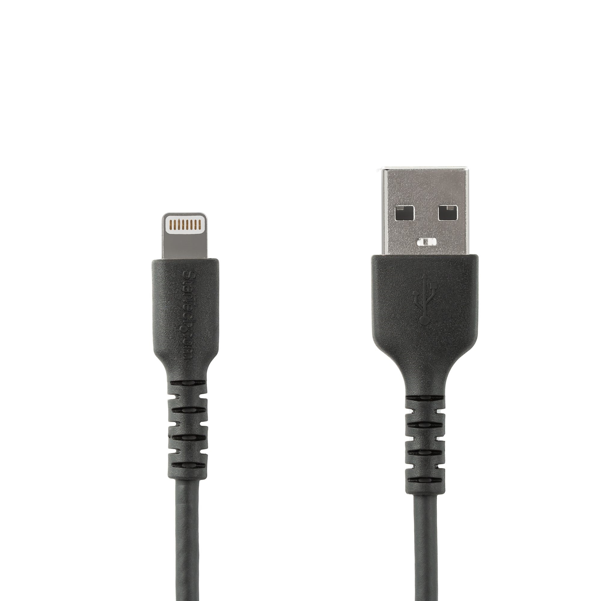 StarTech Heavy Duty USB-A to Lightning Cable (Black, 1m)