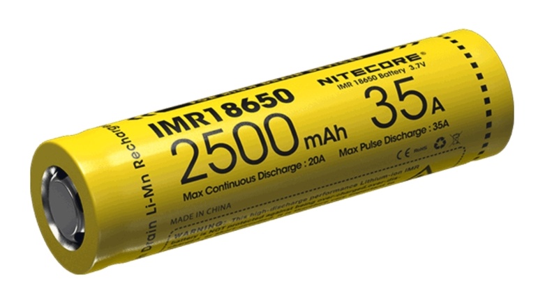 NITECORE NI18650A Li-Ion Rechargeable 18650 Battery (2500mAh)