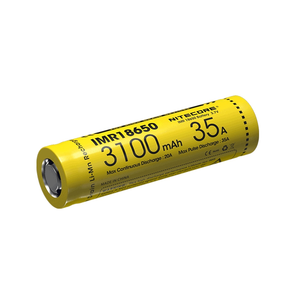 NITECORE NI18650A Li-Ion Rechargeable IMR 18650 Battery (3100mAh)