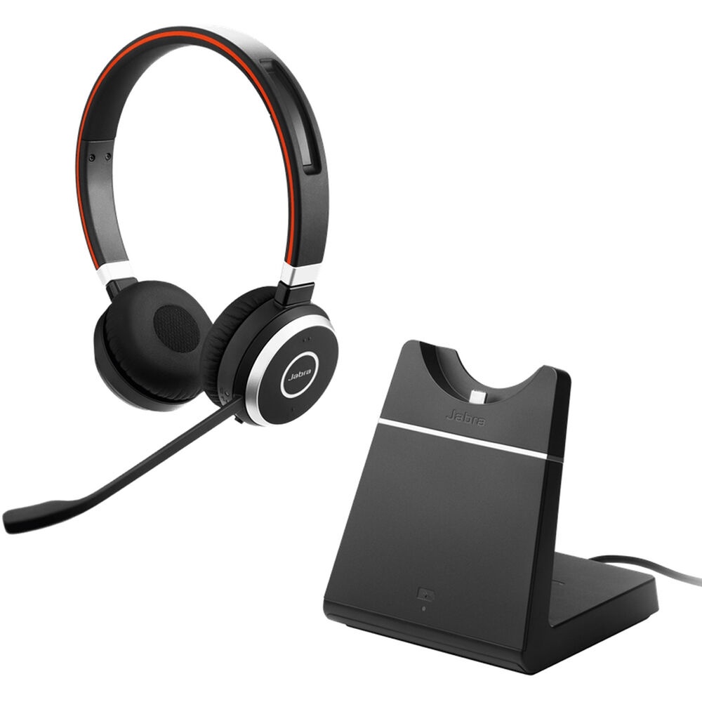 Jabra EVOLVE 65+ MS Stereo Bluetooth Headset with Charging Stand