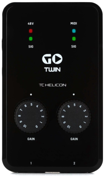 TC-Helicon GO TWIN 2-channel Audio/MIDI Interface for Mobile Devices