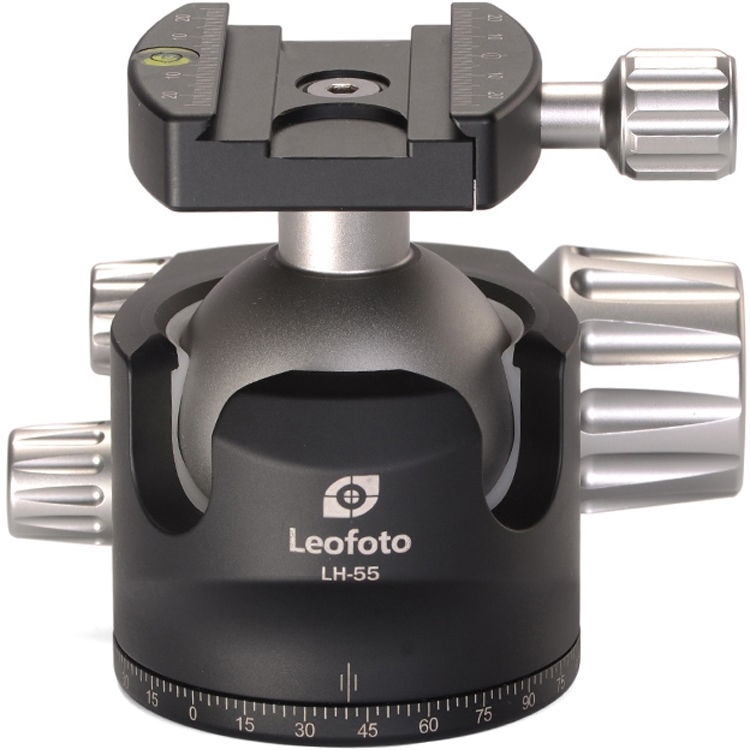 Leofoto LH-55GS 55mm Low Profile Ball Head With GS-2 Rifle Clamp – Arca-Swiss/RRS Compatible