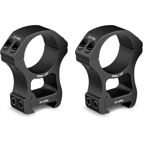 Vortex Pro Series Riflescope Ring Pair (30mm, Aluminum, Extra-High, Matte Black)