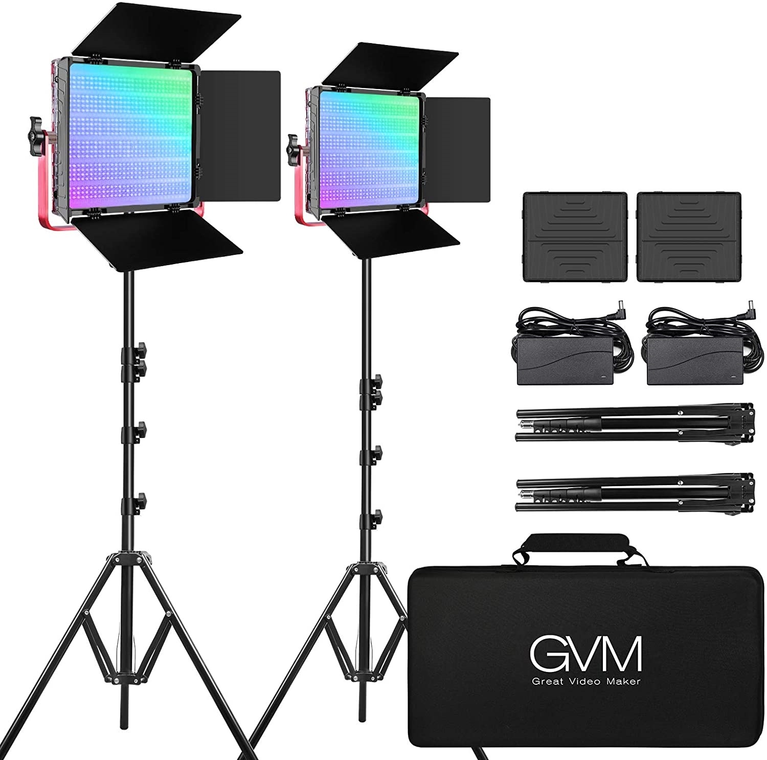 GVM RGB LED Video Light, 50W Video Lighting Kit