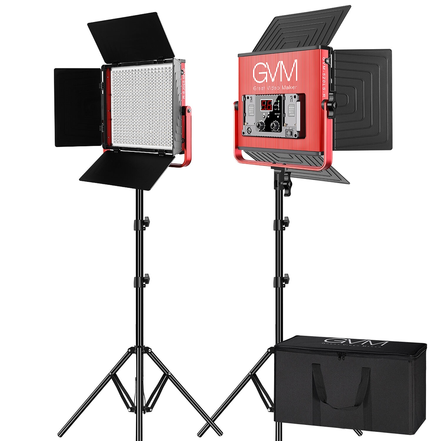 GVM 520LS-R Bi-Colour LED 2-Panel Kit (Red)