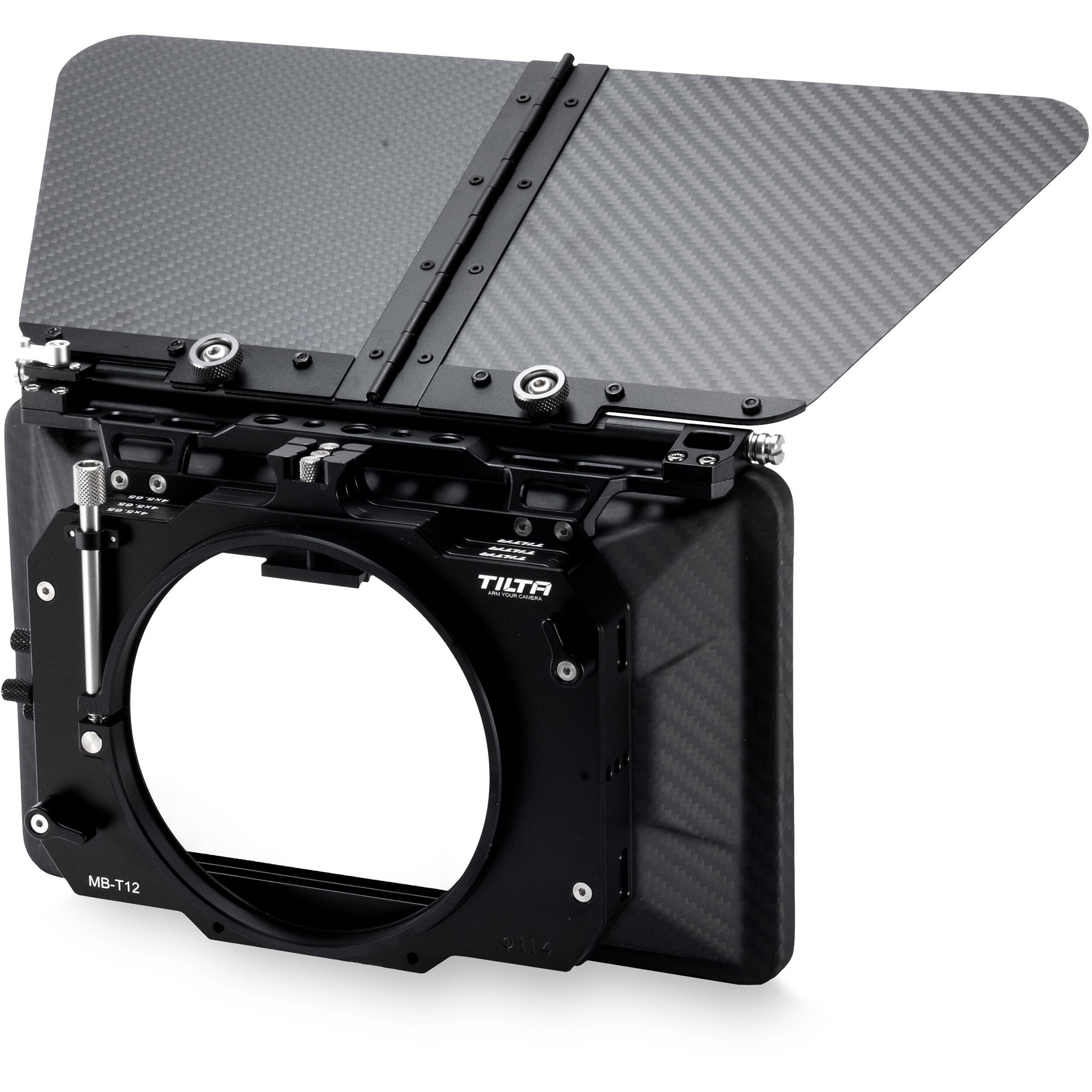 Tilta MB-T12-M114 3-Stage 4 x 5.65" Carbon Fiber Clip-On Matte Box (114mm Back)