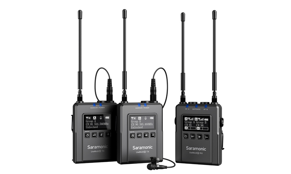 Saramonic UwMic9S Kit2 Wireless Microphone System (TX+TX+RX)