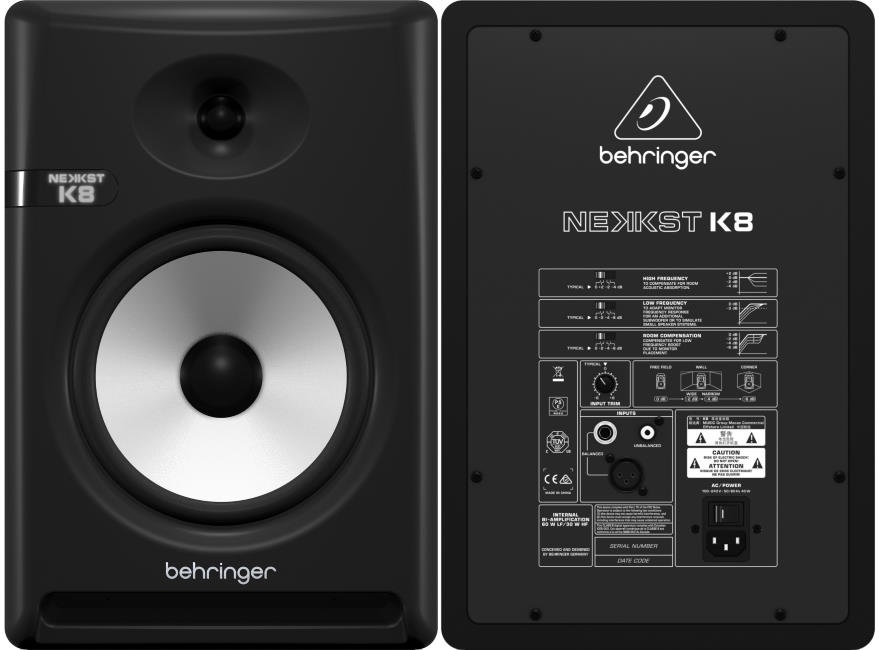 Behringer NEKKST K8 Bi-Amped 8" Studio Monitor (Pair)