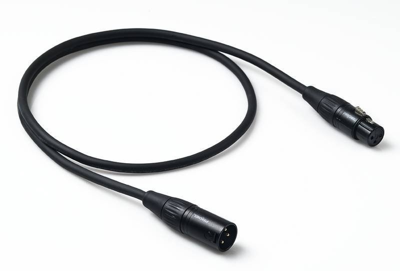 Proel XLR to XLR Spiral Shield Mic Lead Cable (2m, Black)