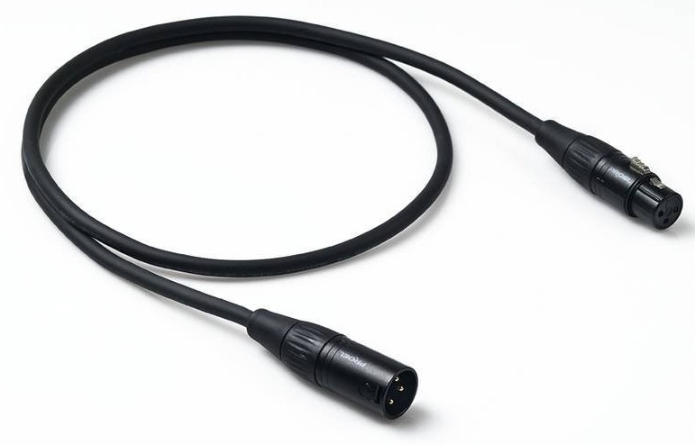 Proel XLR to XLR Spiral Shield Mic Lead Cable (10m, Black)