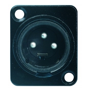 Proel XLR Connector 3 Pin Panel Mount Male (Black)